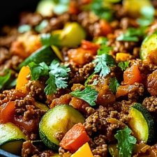 Mexican Zucchini and Ground Beef Skillet Recipe