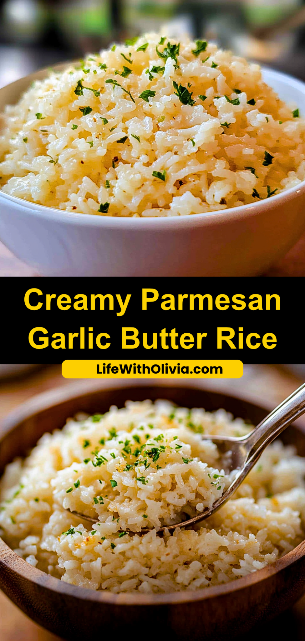 Creamy Parmesan Garlic Butter Rice