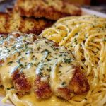 Chicken Smothered in Cheesy Alfredo Three-Cheese Spaghetti Sauce