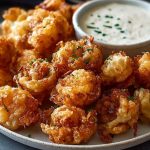 Bite-Sized Blooming Onions with Buttermilk Ranch Dip