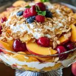 Creamy Peach Cobbler Cheesecake Fruit Salad