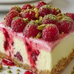 Pistachio Raspberry Cheesecake