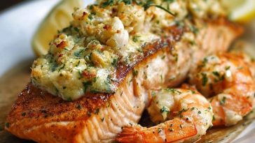 Elegant Crab and Shrimp Stuffed Salmon for Special Occasions