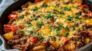 One-Pan Hobo Casserole with Ground Beef & Veggies