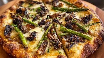 Crispy Morel & Asparagus Pizza That Screams Morel Mushroom Season
