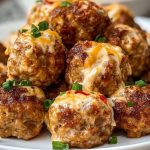 Spicy Rotel Sausage Balls with Cream Cheese