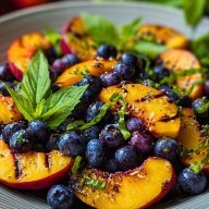 Fresh & Fruity Grilled Peach Blueberry Salad for Summer Days
