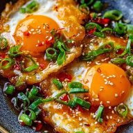 Spicy Sweet and Sour Fried Eggs