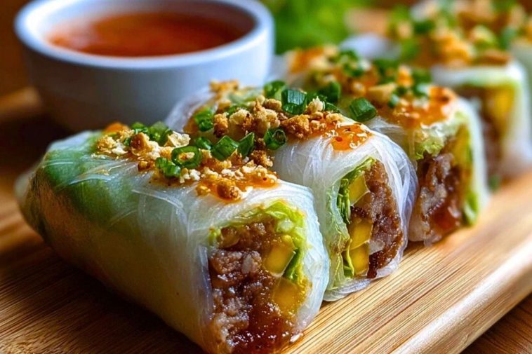 Big Mac-Inspired Rice Paper Rolls
