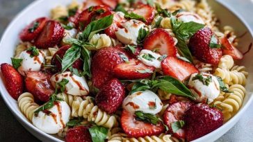 Fresh Strawberry Caprese Pasta Salad