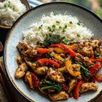 Garlic Chicken Stir-Fry with Rice