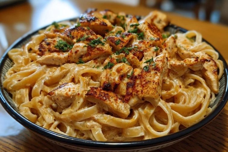 One-Pot Spicy Chicken Linguine in Creamy Sauce