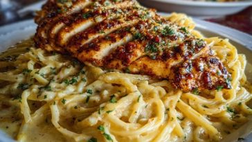 Spicy Cajun Chicken with Garlic Parmesan Linguine