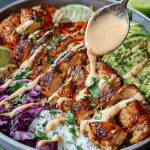 Sweet Chili Chicken Bowl with Coconut Lime Drizzle