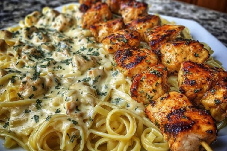 Cajun Garlic Butter Chicken Linguine in Creamy Parmesan Sauce