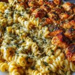 Cheesy Rotini with Garlic Parmesan Chicken Easy Pasta Dinner