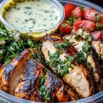 Chimichurri Grilled Chicken Bowl with Garlic Sauce