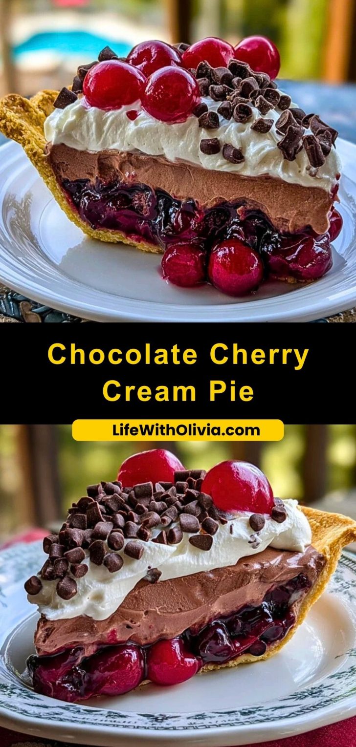 Chocolate Cherry Cream Pie