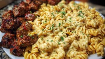 Creamy Cajun Beef and Rotini Delight