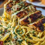 Creamy Cajun Chicken Linguine with Garlic Mozzarella Sauce