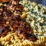 Creamy Parmesan Rotini with Cajun Garlic Butter Chicken