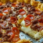 Deep Hamburger Sausage & Pepperoni Pie