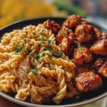 Delicious Garlic Butter Chicken Bites with Spicy Cajun Alfredo Twisted Pasta