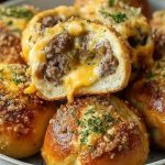 Garlic Parmesan Cheeseburger Bombs