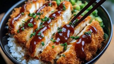 Japanese Katsu Bowls with Tonkatsu Sauce