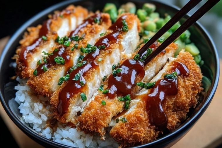 Japanese Katsu Bowls with Tonkatsu Sauce