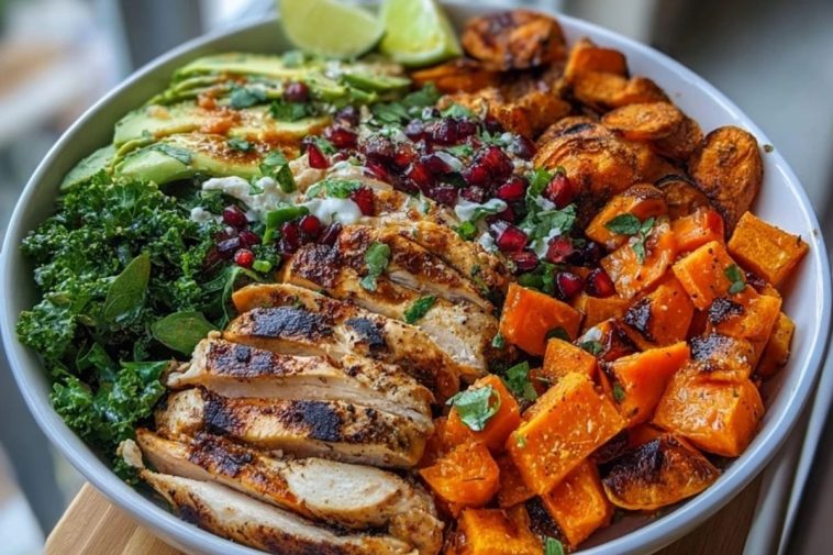 Loaded Grilled Chicken & Sweet Potato Power Bowl