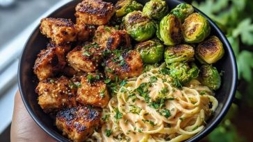 Maple Garlic Chicken Bites with Spicy Cajun Alfredo