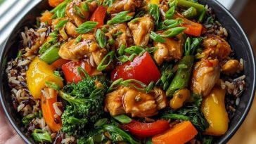 Next-Level Teriyaki Chicken Stir-Fry with Rainbow Veggies & Wild Rice