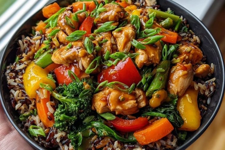 Next-Level Teriyaki Chicken Stir-Fry with Rainbow Veggies & Wild Rice