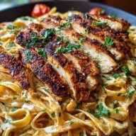 One-Pan Creamy Sweet and Spicy Cajun Chicken Pasta
