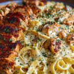 One-Pot Creamy Cajun Chicken Linguine with Garlic Mozzarella Sauce
