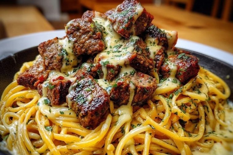 Savory Beef Linguine with Velvety Garlic Butter Sauce