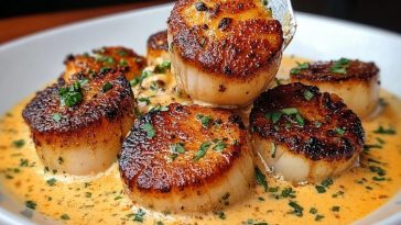 Seared Scallops with Spicy Cajun Cream Sauce