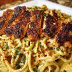 Cajun Chicken Spaghetti in Creamy Garlic Mozzarella Sauce