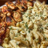Cajun Garlic Butter Chicken Penne in Creamy Parmesan Sauce