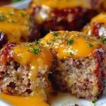 Cheesy Stuffed Meatloaf Bites