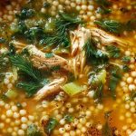 Chicken and Pearl Couscous Soup