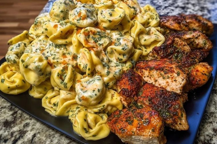 Creamy Cajun Chicken Tortellini in Velveeta Garlic Cheese Sauce