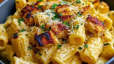Creamy Garlic Butter Chicken Rigatoni Recipe