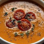 Creamy Roasted Tomato Soup with Herbs