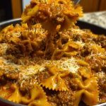 Creamy Velveeta Bowtie Pasta with Italian Beef Marinara