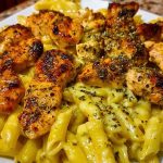 Creamy Velveeta Chicken Penne in Garlic Butter Parmesan Sauce