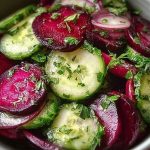 Crisp Cucumber and Beetroot Salad with Herb Dressing
