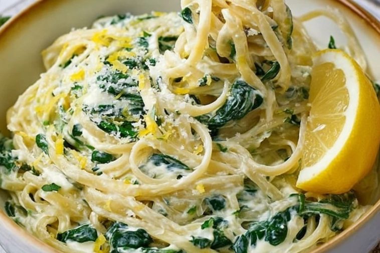 Fresh & Zesty Lemon Ricotta Spinach Pasta