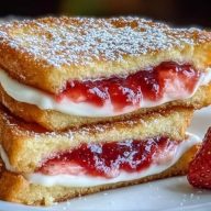 Fried Strawberry Cheesecake Sandwiches